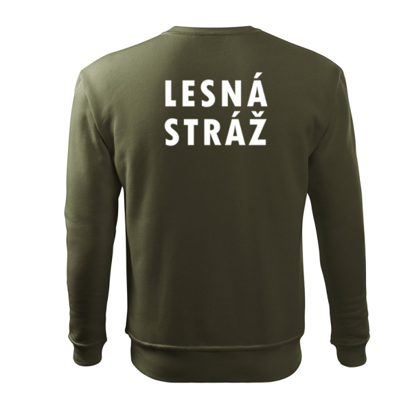 Mikina LESNÁ STRÁŽ bez kapucne - military olivová