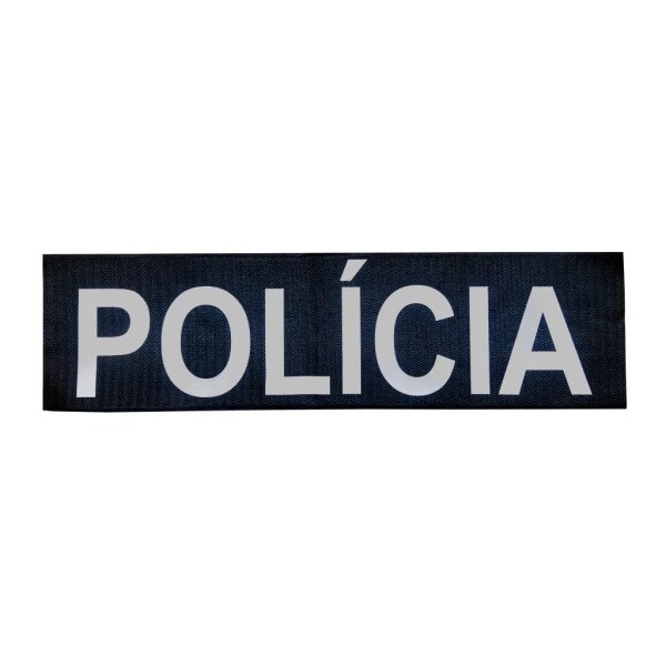 Označenie POLÍCIA 3x12cm reflexné - so suchým zipsom