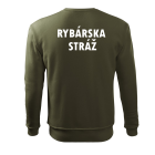 Mikina RYBÁRSKA STRÁŽ s bielym nápisom - military olivová