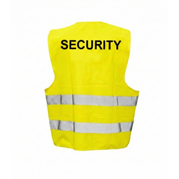 Vesta reflexná s potlačou SBS SECURITY - žltá