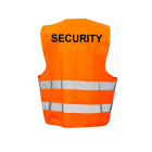 Vesta reflexná s potlačou SBS SECURITY - oranžová