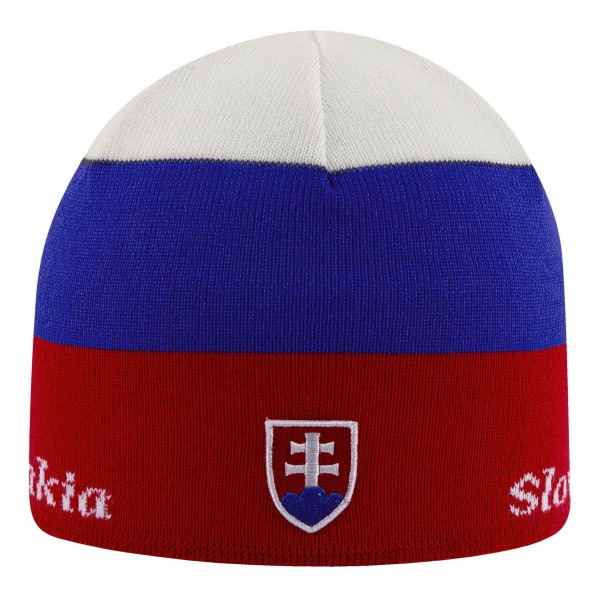 Čiapka pletená SLOVAKIA Unisex so slovenským znakom - trikolóra