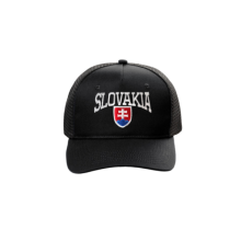 Šiltovka SLOVAKIA veľký nápis, so sieťkou - čierna