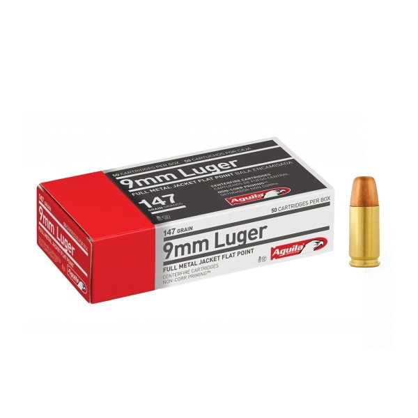 Náboj 9mm Luger AGUILA Subsonic 9,53g/147grs FMJ
