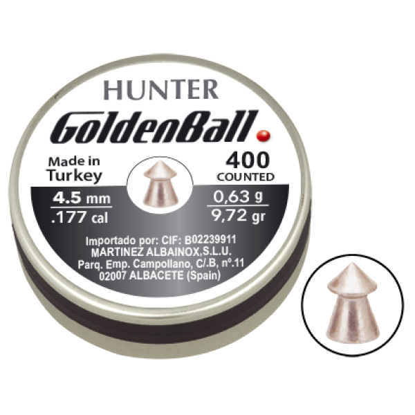 Diabolky GOLDENBALL MA 38430 0,63g kal. 4,5mm, 400ks - špicaté