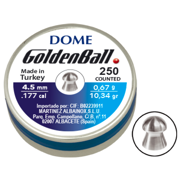 Diabolky GOLDENBALL MA 38433 0,67g kal. 4,5mm, 250ks - oblé