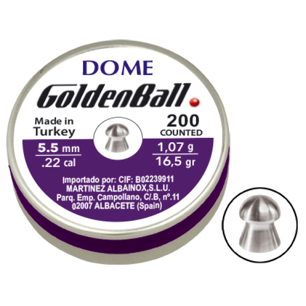 Diabolky GOLDENBALL MA 38434 1,07g, kal. 5,5mm, 200ks - oblé