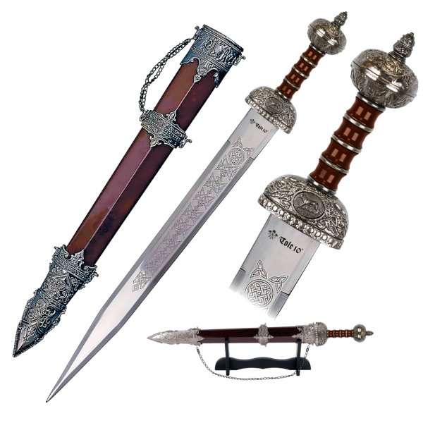 Meč TOLE10 MA 32680 Roman Gladius so stojanom
