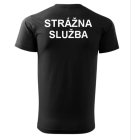 Tričko STRÁŽNA SLUŽBA s bielym nápisom - čierne