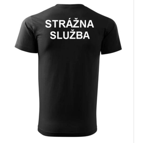 Tričko STRÁŽNA SLUŽBA s bielym nápisom - čierne