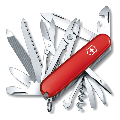 Nôž zatvárací multifunkčný VICTORINOX 1.3773 Handyman, 91mm - červený