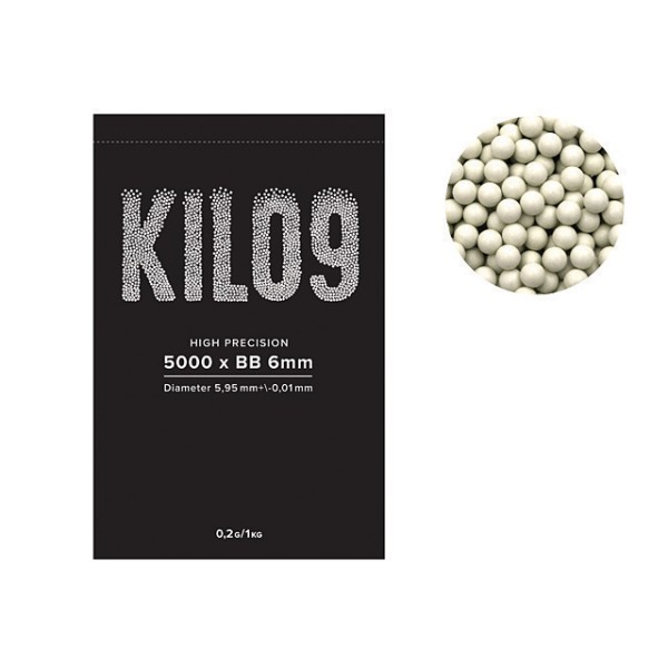 Airsoftové guličky KILO9 Precision 0,20g / 5000ks - biele