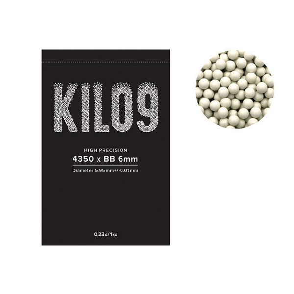 Airsoftové guličky KILO9 Precision 0,23g / 4350ks - biele