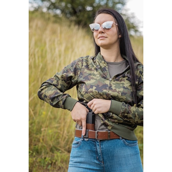Puzdro opaskové kožené FALCO Multifit IWB/OWB AM02-2215 pravé - hnedé