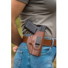 Puzdro opaskové kožené FALCO Multifit IWB/OWB AM02-2215 pravé - hnedé