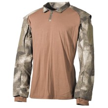Košeľa taktická MFH US Tactical 02611P so suchým zipsom - HDT camo