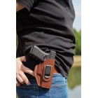 Puzdro opaskové kožené FALCO Multifit IWB/OWB AM02-2215 pravé - hnedé