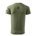 Tričko SLOVAK ARMY s vlajkou - olivovozelené