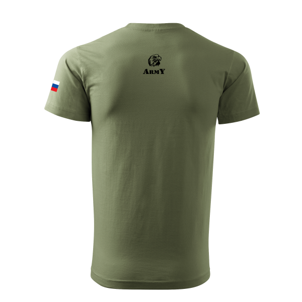 Tričko SLOVAK ARMY s vlajkou - olivovozelené