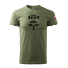 Tričko SLOVAK ARMY s vlajkou - olivovozelené