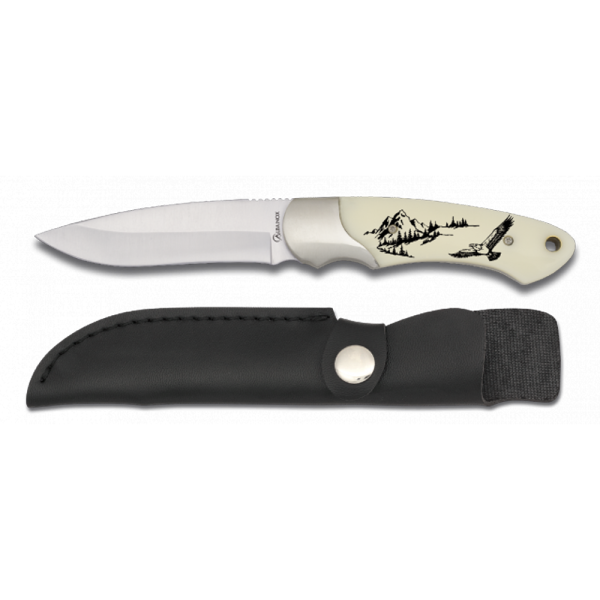 Nôž lovecký s pevnou čepeľou ALBAINOX MA 32199GR568 Eagle - strieborný