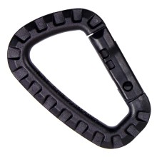 Karabína plastová 101 INC 8,5x5,5cm  - čierna