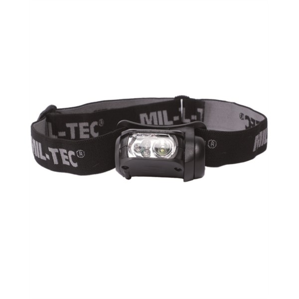 Svietidlo čelové MIL-TEC LED Headlight 4-Colour 65lm - čierne