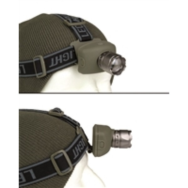 Svietidlo čelové MIL-TEC LED CREE Headlamp Zoom 3W 100L - olivové