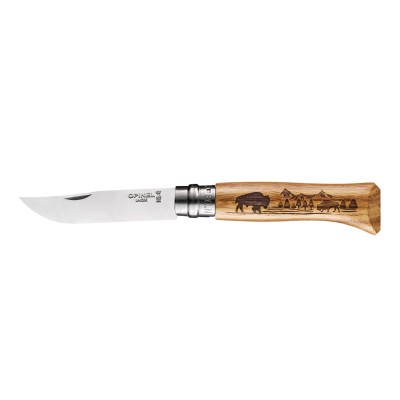 Nôž zatvárací OPINEL N°08 INOX Animalia Buffalo - buk