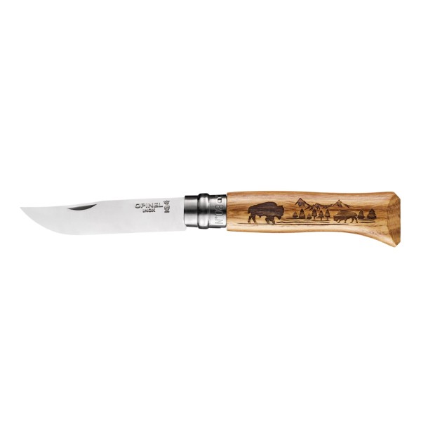 Nôž zatvárací OPINEL N°08 INOX Animalia Buffalo - buk