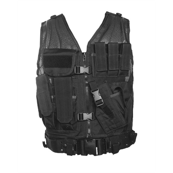 Vesta taktická MIL-TEC USMC Combat Vest s opaskom - čierna
