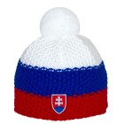 Čiapka pletená SLOVAKIA so SZ - trikolóra