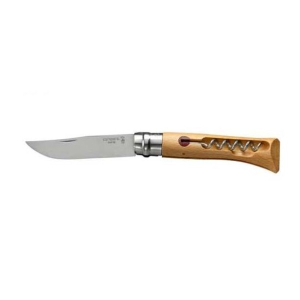 Nôž zatvárací OPINEL No.10 INOX na syr - s vývrtkou