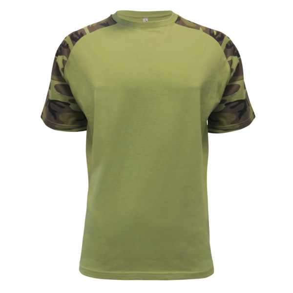 Tričko pánske Military Raglan krátky rukáv - česká maskovacia