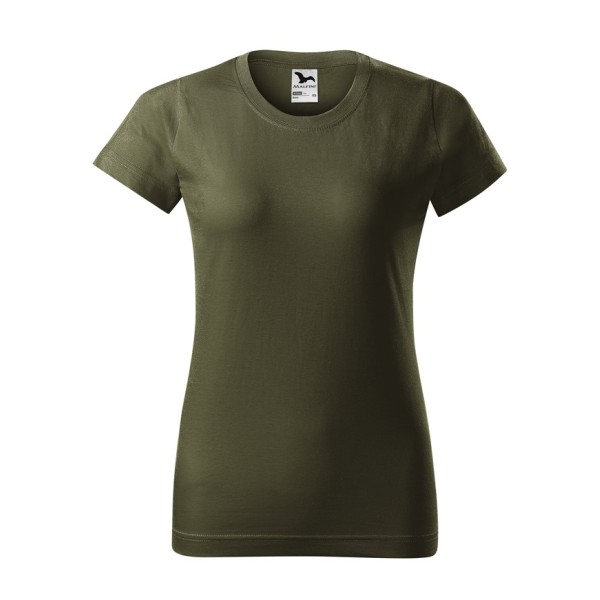 Tričko dámske MALFINI Basic 160g/m2 - military olivové