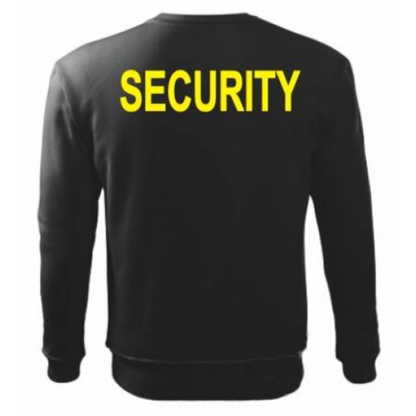 Mikina SECURITY - žltá potlač
