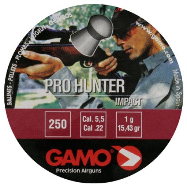 Diabolky GAMO Pro Hunter 1,000g, kal. 5,5mm, 250ks - oblé