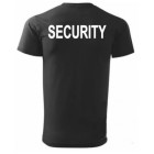 Tričko SECURITY s bielym nápisom - čierne