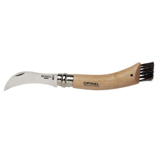 Nôž zatvárací hubársky OPINEL No.08 - s kefkou