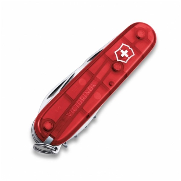 Nôž zatvárací multifunkčný VICTORINOX 1.3603.T Spartan, 91mm - transparentný červený