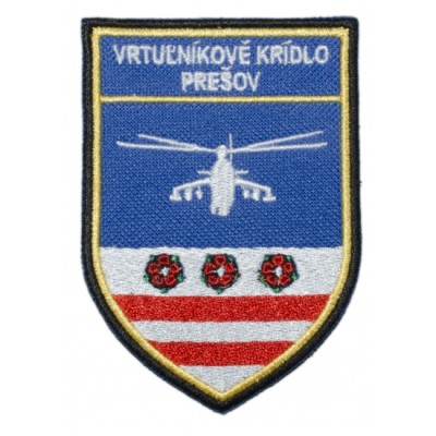 Nášivka "Vrtuľníkové krídlo Prešov" so SZ - 6,5x9,5cm