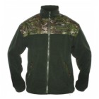 Mikina fleece OS SR so zipsom - digital woodland