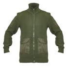 Sveter pletený LAVD G0201 so zipsom - olivový