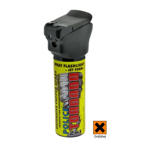 Obranný sprej "Tornado" s LED svetlom - 63ml