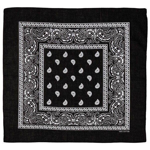 Šatka Bandana vzorovaná MFH 16403A - čierna