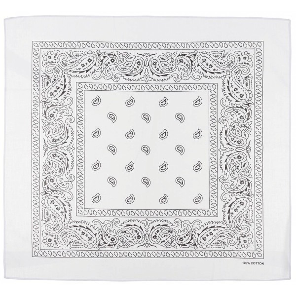 Šatka Bandana vzorovaná MFH 16403L - biela