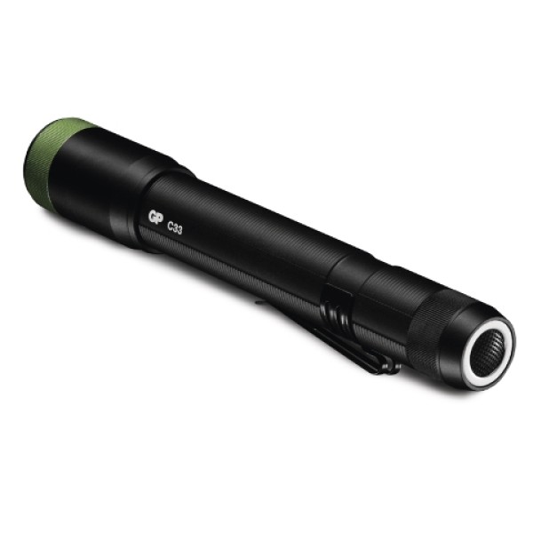 Svietidlo ručné GP Discovery C33 LED LR6, P8504 - čierne