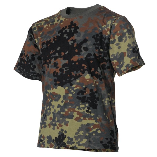 Tričko detské MFH 17011V - BW flecktarn