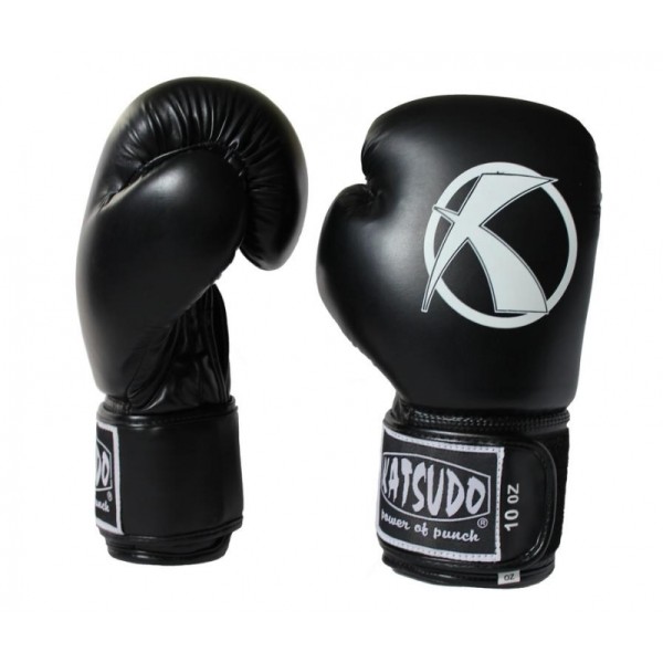 Rukavice sparingové KATSUDO Punch II 12 OZ, koženkové - čierne