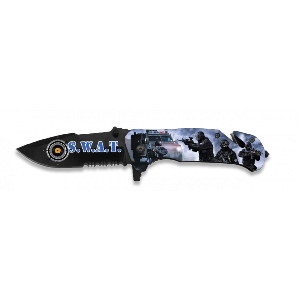 Nôž zatvárací taktický ALBAINOX 18136-A FOS -  Swat 3D